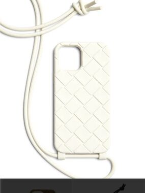 Bottega Veneta Cream Woven Crossbody Phone Case Strap fits iPhone 16 & others